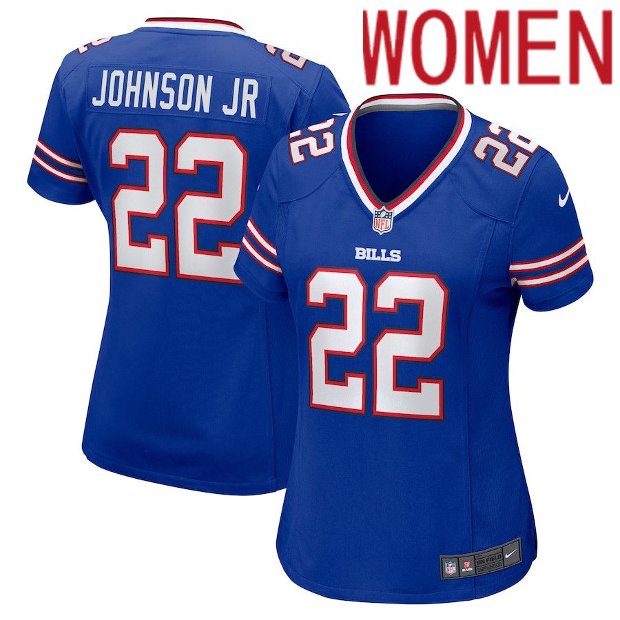 Women Buffalo Bills #22 Duke Johnson Nike Royal Game NFL Jersey